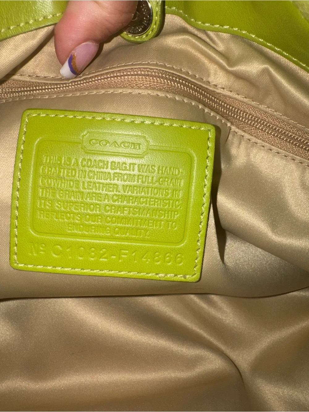 RARE EUC Coach KISS LOCK Two Tone Palette Green Leather with Lime Trim  PRETTY